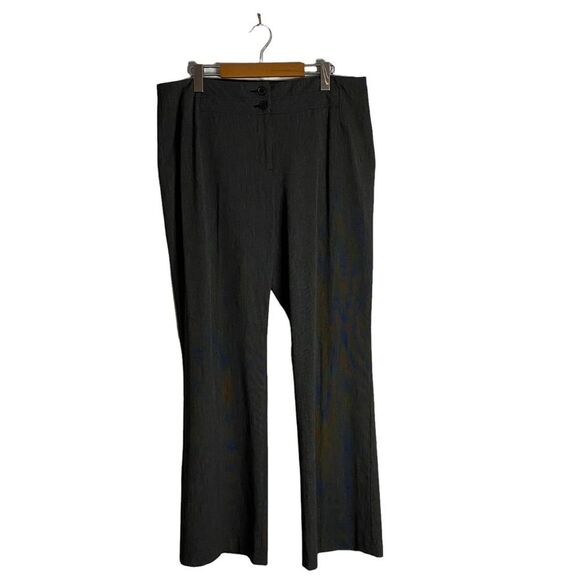 Laura Women's Gray Straight Leg Dress Pants - Picture 1 of 9